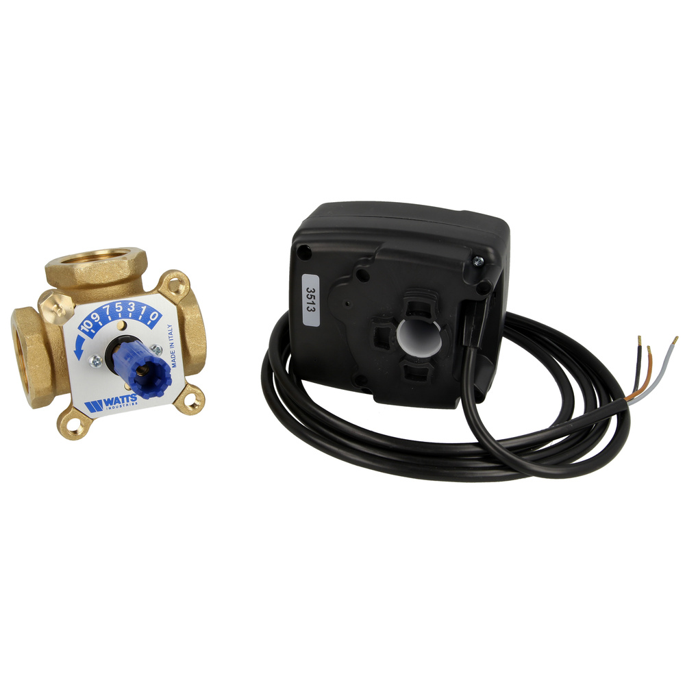 Watts 3-Wege Mischer 1 1/2\" mit Stellmotor Messing V3GB 40 kvs 26,0 ...