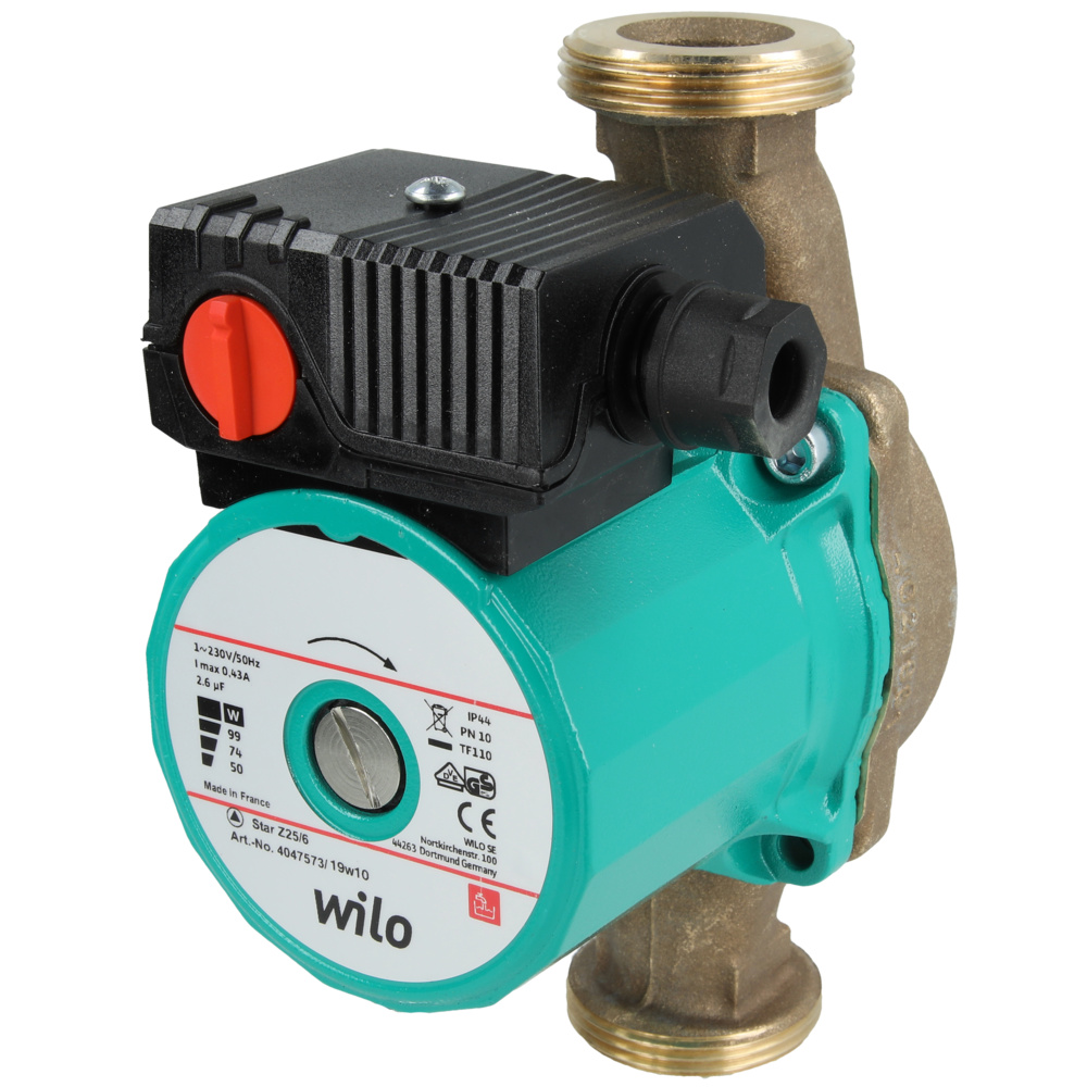 Wilo Star-Z 25/6-3 drinkwatercirculatiepomp 1 1/2\" 4047573 - OEG Webshop