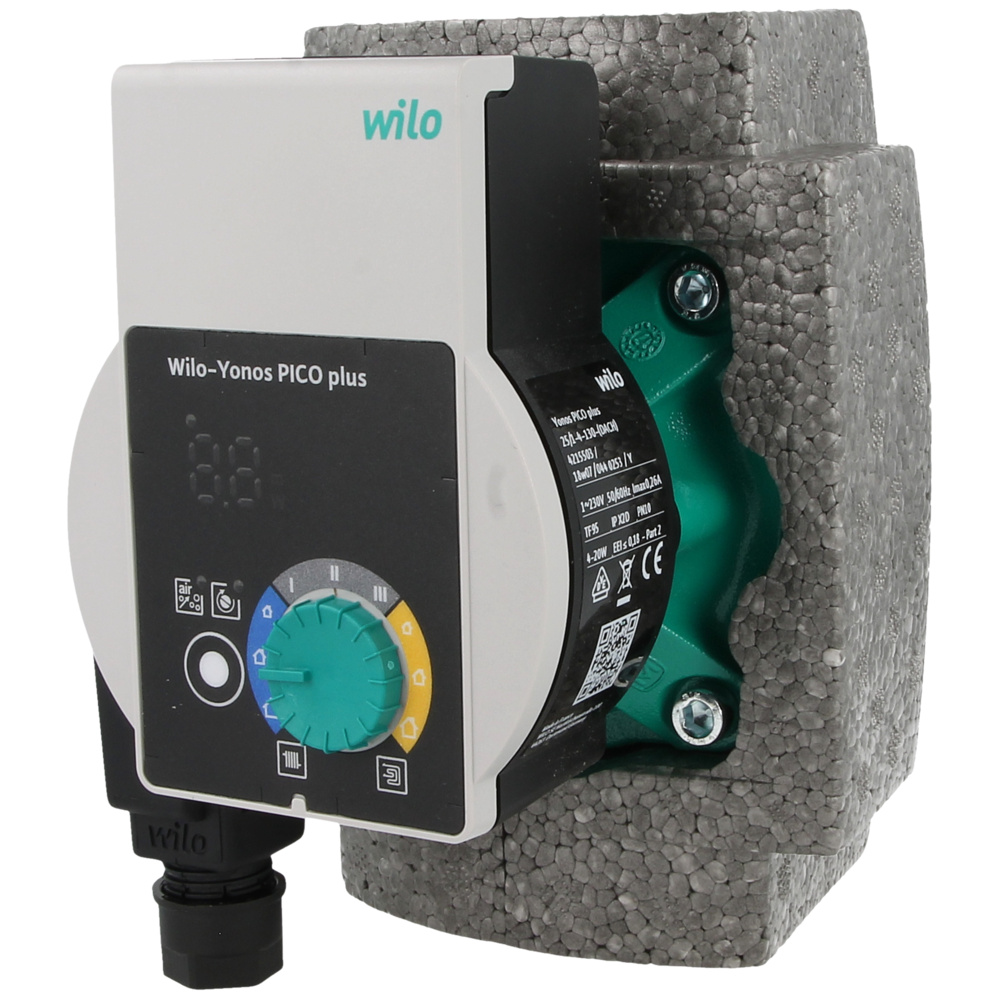 Wilo Pumpe Yonos Pico 25 1 4 Wilo Umwälzpumpe Yonos PICO plus 25/1-4 1 1/2" 130 mm 4215503 - OEG Webshop