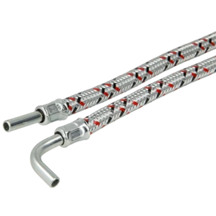 &Ouml;lschlauch Universal 8 x 8 x 750 mm Rohrstutzen einseitig 90&deg; abgewinkelt