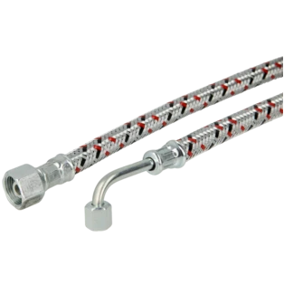 &Ouml;lschlauch SR 6 LLR/90&deg; Rohrbogen x 3/8" &Uuml;berwurfmutter 1250 mm