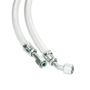 Flessibile trasparente 1000 mm un lato con tubo a gomito