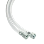 Flessibile trasparente 1 metro a due lati con dado