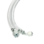 Flessibile trasparente 1000 mm con dado altro lato con tubo a gomito