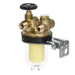 Heating oil filter two-pipe Oilpur with isolating valve