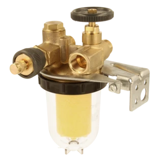 Heating oil filter with return flow feed Oilpur 3/8" for single-pipe system