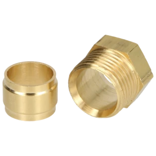 Connector set for oil filter, Oventrop, 3/8 x 6 mm, double