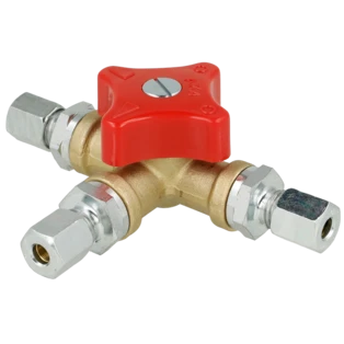 Change-over valve 6 x 6 x 6 mm