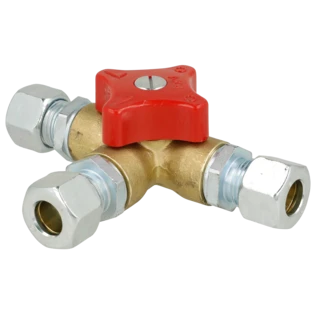 Change-over valve 12 x 12 x 12 mm