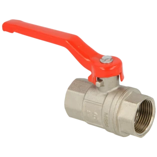 Ball valve 2" IT with steel lever red