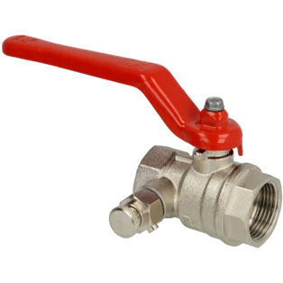 Ball valve 1" IT with draining