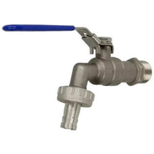 Kugelauslaufhahn 1" AG mit Hebel Edelstahl