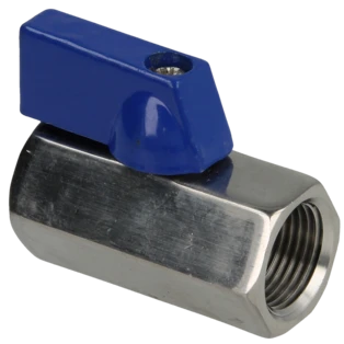 Mini-Kugelhahn 3/8" IG/IG Edelstahl