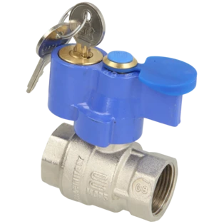 Kugelhahn 3/4" IG mit Fl&uuml;gelgriff zweifach absperrbar