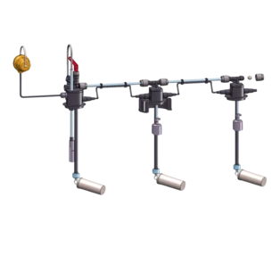 Universal tank extractor set 2-row battery with float switch and limit indicator chain