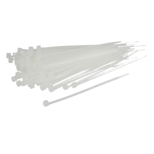 Kabelbinder transparent 2,5 x 100 mm schwer entflammbar