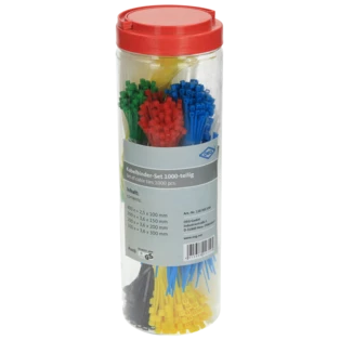 Lot serre-c&acirc;bles 4 longueurs 1000 pi&egrave;ces