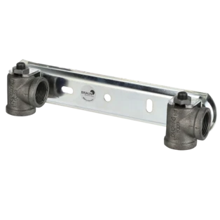 Gasz&auml;hler-Platte f&uuml;r Zweirohrgasz&auml;hler 2" schwarz