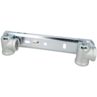 Base per contatore gas bitubobi 1", zincata