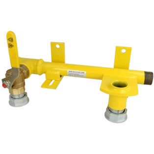 Mounting unit for double-pipe meter, 2" with gas flow control device, 4.0 m&sup3;