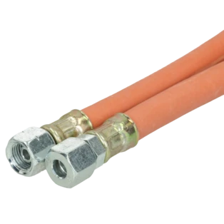 Middendruk-slang 1/4" LH x RVS 8 x 400 mm