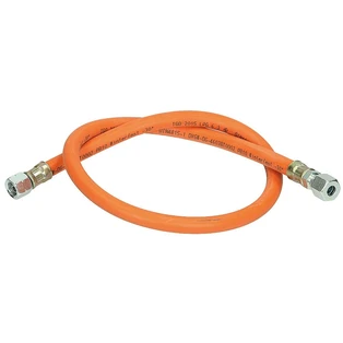 Mediumdruk rubberslang PS 10 bar, 1/4" LH-WM x RVS 8