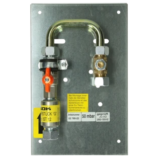 Hoofdafsluiter in de beschermingskast