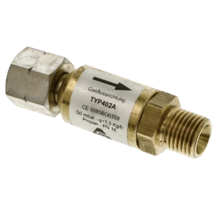 S&eacute;curit&eacute; rupture de flexible basse pression 1/4" 50 mbar automatique