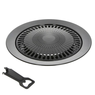 BBQ plate for gas-cartridge stove