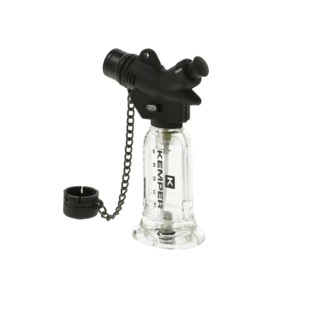 Refillable pocket gas burner with piezo ignition 