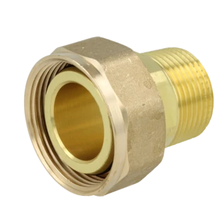Screw connection for gas meter ball valve with 1" ET