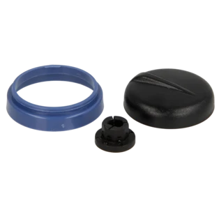 Interrupteur noir, bague bleue