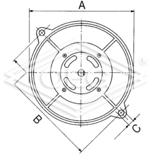 Flangia univ. F.4 (Nema 2) per motori bruciatori