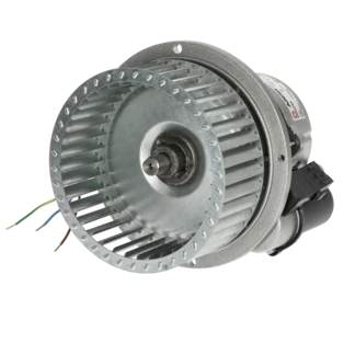 Brandermotor met ventilatorwiel