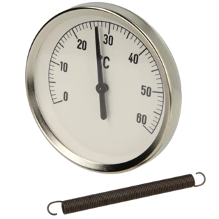 Bimetall-Anlegethermometer 0 bis 60&deg;C Geh&auml;use 80 mm