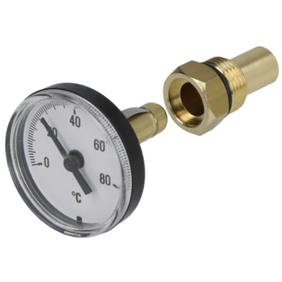 Replacement thermometer for thermometer sleeve 3/8" x 40 mm