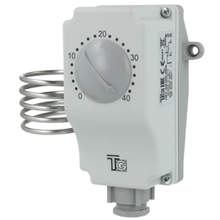 Thermostat d'ambiance en bo&icirc;tier avec capillaire spiral&eacute;