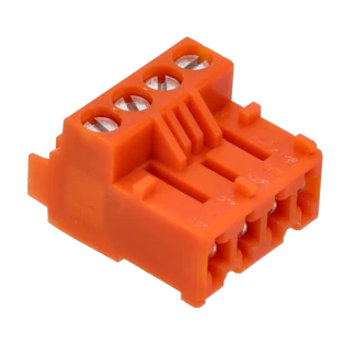 Anschlussklemme HK1- u. HK2-Pumpe, orange, 4-polig