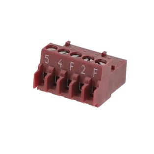 Anschlussklemme Brenner oder Mischermotor, rot, 5-polig
