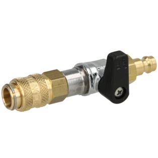 Single shut-off with connector f. DC2000