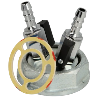 Einstutzen-Pr&uuml;fkappe mit 2 H&auml;hnen PK 25-2