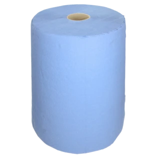 Rouleau d'essuie-tout bleu, env. 500 feuilles 38 x 36 cm, 3 &eacute;paisseurs