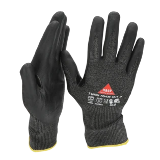 Cut protection gloves with nitrile coating