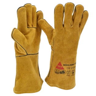 Welding gloves made of cow split leather