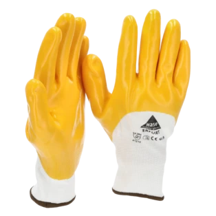 Premium work gloves with nitrile coating