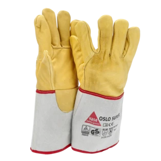 Lederen lashandschoenen met volledige voering