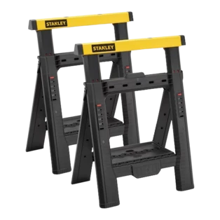 Lot de 2 tr&eacute;teaux en plastique jusqu'&agrave; 450 kg 