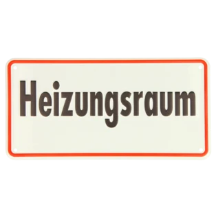 Hinweisschild "Heizungsraum"  