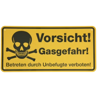 Panneau, "Gasgefahr" 170 x 350 mm, alu, 303/21