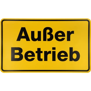 Magnetfolie "Au&szlig;er Betrieb"  